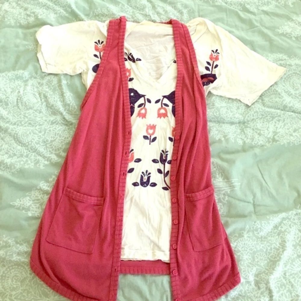 V-neck button up vest